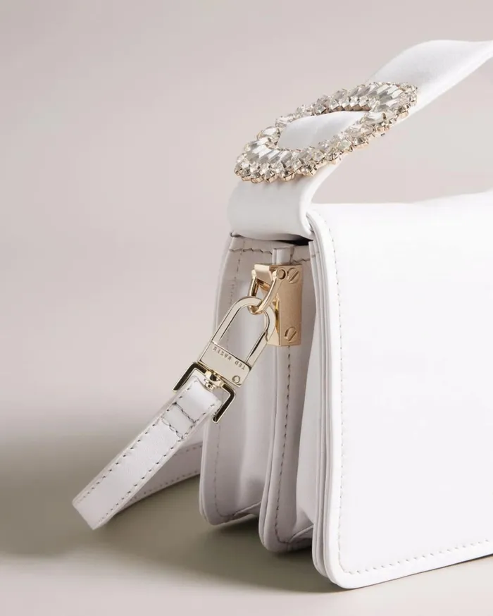 Jewel Detail Crossbody Bag Ecru Women Ted Baker Bags