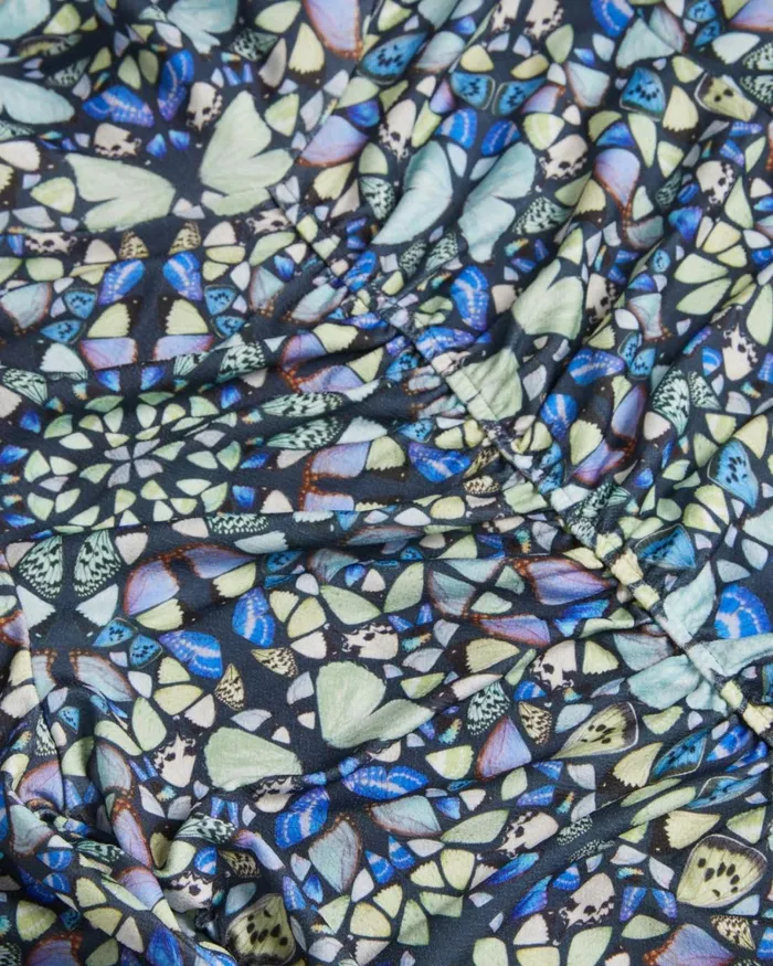 Kaleidoscope Butterfly Fitted Top Medium Blue Women Ted Baker Clothing Kaleidoscope Butterfly Fitted Top Medium Blue Women Ted Baker Clothing