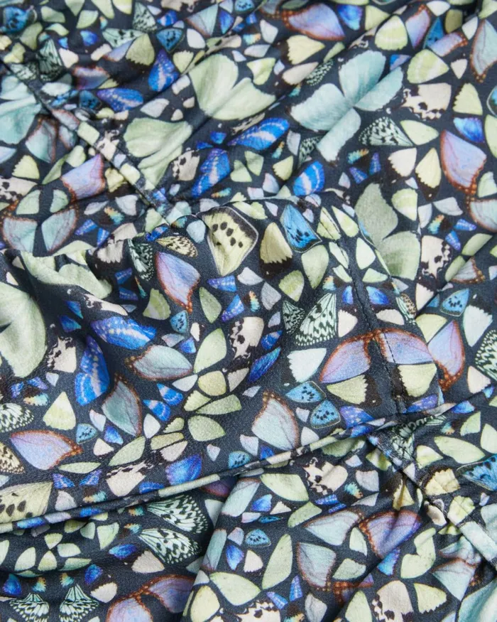 Kaleidoscope Butterfly Fitted Top Medium Blue Women Ted Baker Clothing Kaleidoscope Butterfly Fitted Top Medium Blue Women Ted Baker Clothing