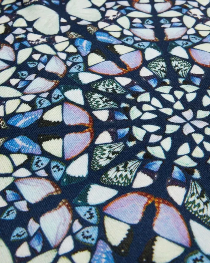 Kaleidoscope Print Boxy Fit Top Medium Blue Women Ted Baker Clothing Kaleidoscope Print Boxy Fit Top Medium Blue Women Ted Baker Clothing