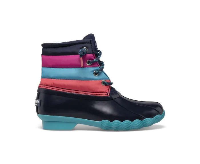 Kids Saltwater Duck Boot Navy Multi Sperry Boots