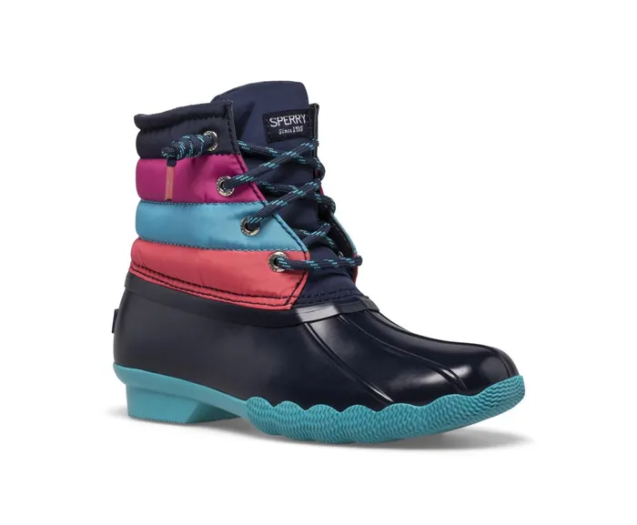 Kids Saltwater Duck Boot Navy Multi Sperry Boots Kids Saltwater Duck Boot Navy Multi Sperry Boots