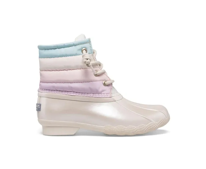 Kids Saltwater Duck Boot Pastel Multi Sperry Boots