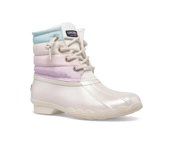 Kids Saltwater Duck Boot Pastel Multi Sperry Boots Kids Saltwater Duck Boot Pastel Multi Sperry Boots