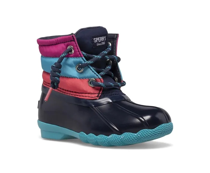 Kids Saltwater Junior Duck Boot Navy Multi Sperry Boots Kids Saltwater Junior Duck Boot Navy Multi Sperry Boots