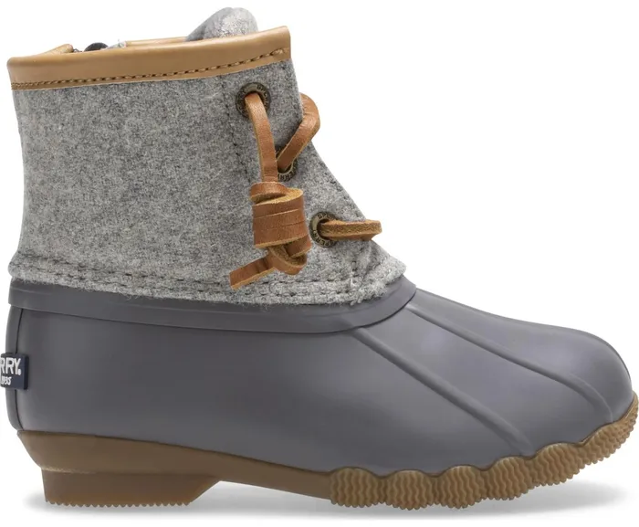 Kids Saltwater Wool Duck Boot Grey Sperry Boots