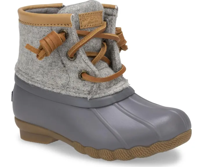 Kids Saltwater Wool Duck Boot Grey Sperry Boots Kids Saltwater Wool Duck Boot Grey Sperry Boots