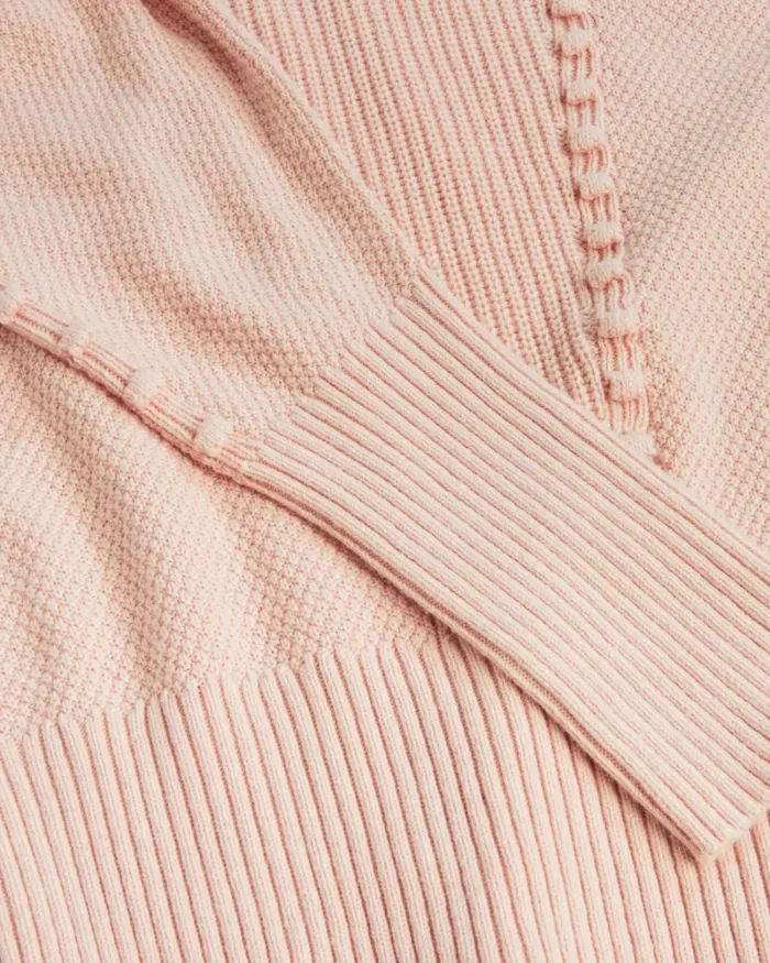 Knit Jumper With Collar Detail Pink Women Ted Baker Tops and TShirts Knit Jumper With Collar Detail Pink Women Ted Baker Tops and TShirts