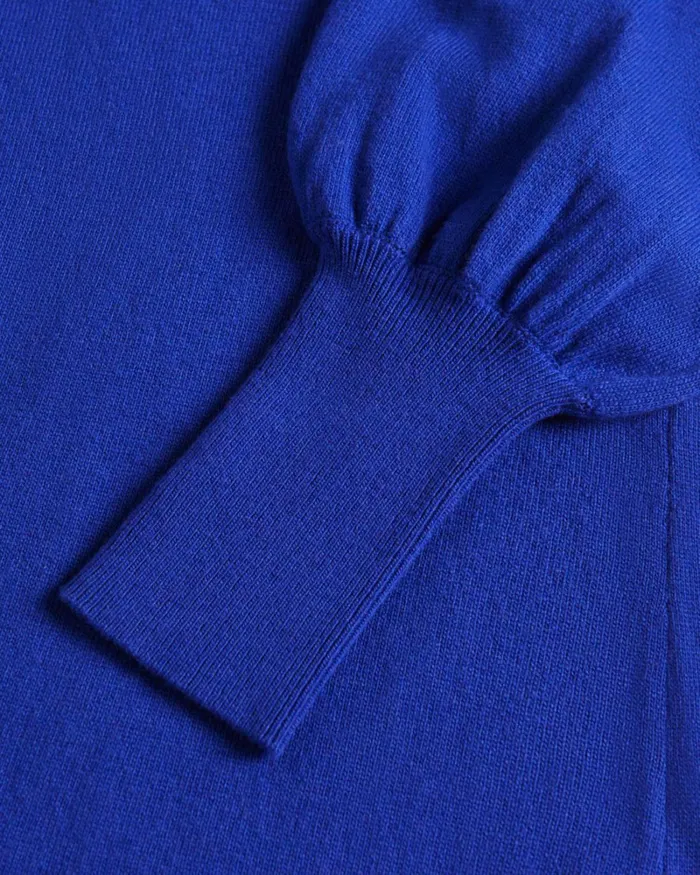 Knitted Dress With Ruched Side Detail Bright Blue Women Ted Baker Dresses
