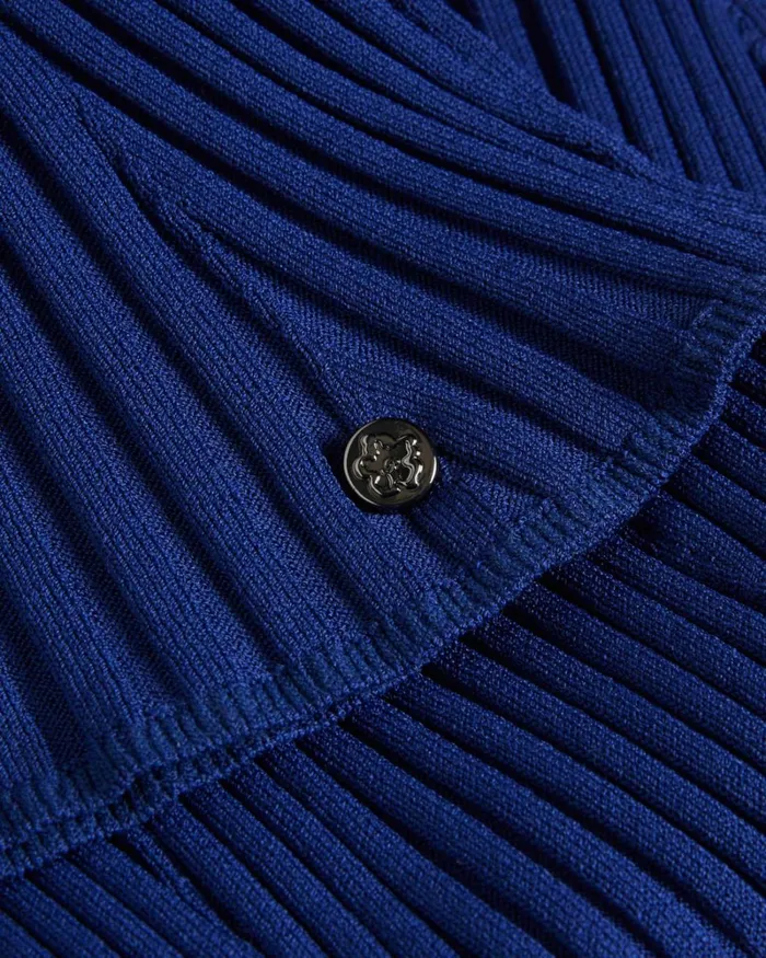 Knitted Halterneck Top Dark Blue Women Ted Baker Clothing Knitted Halterneck Top Dark Blue Women Ted Baker Clothing