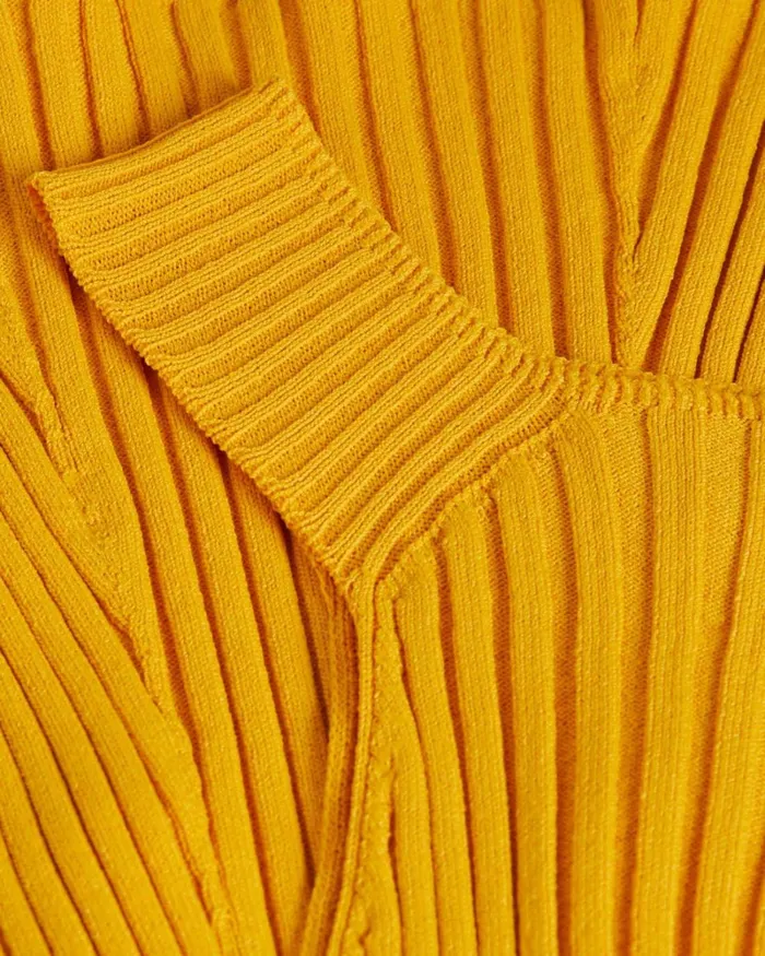 Knitted Halterneck Top Yellow Women Ted Baker Clothing