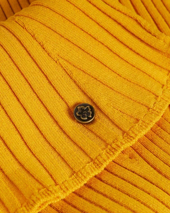 Knitted Halterneck Top Yellow Women Ted Baker Clothing Knitted Halterneck Top Yellow Women Ted Baker Clothing
