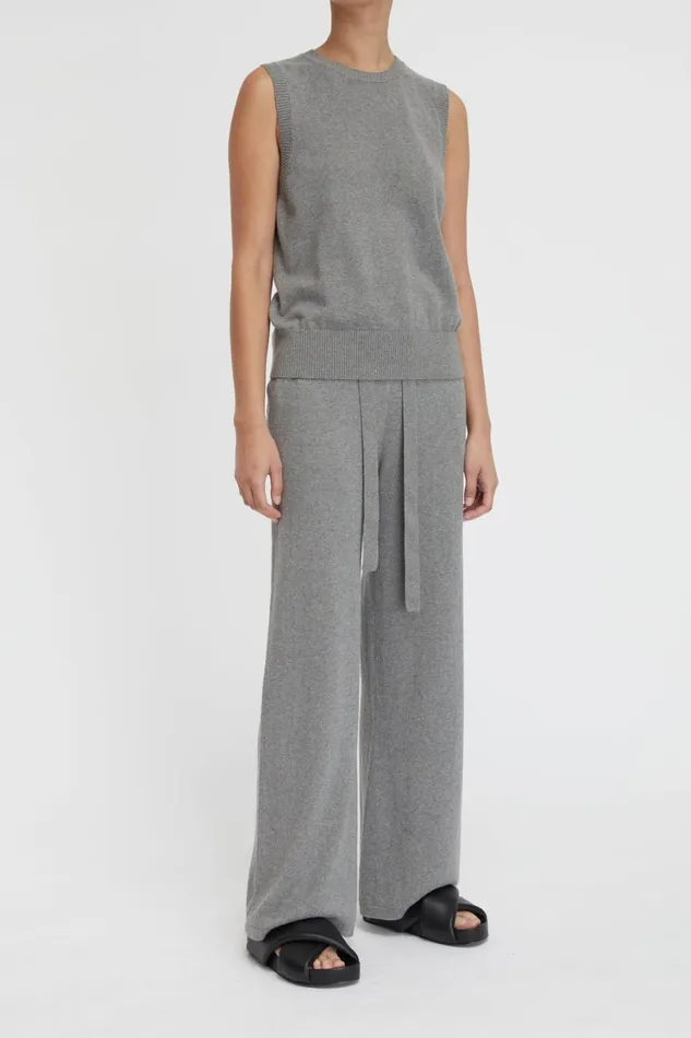 Knitwear And Sweaters Women Lee Mathews Cotton Cashmere Crew Neck Tank