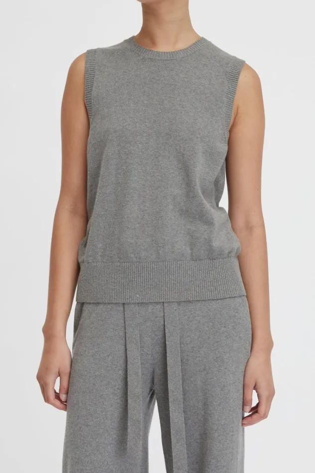 Knitwear And Sweaters Women Lee Mathews Cotton Cashmere Crew Neck Tank Knitwear And Sweaters Women Lee Mathews Cotton Cashmere Crew Neck Tank