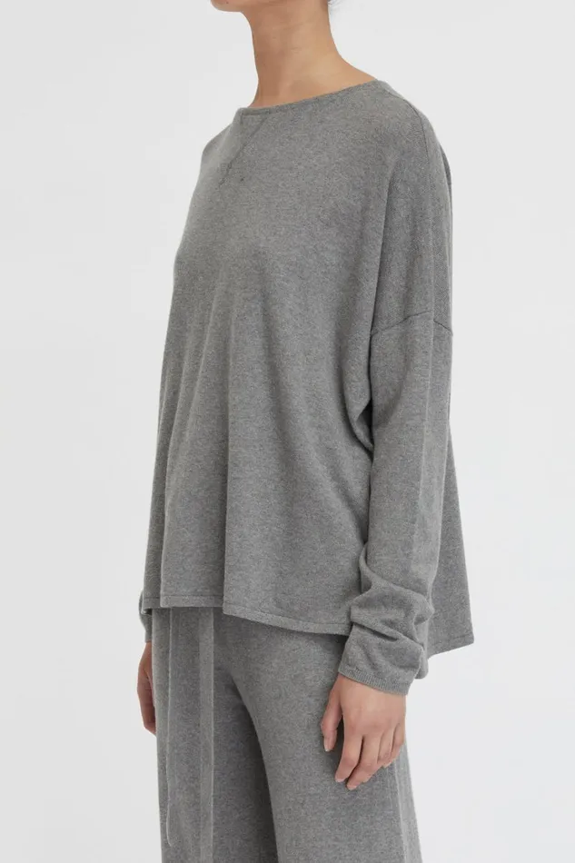 Knitwear And Sweaters Women Lee Mathews Cotton Cashmere LS Boxy Knit Knitwear And Sweaters Women Lee Mathews Cotton Cashmere LS Boxy Knit
