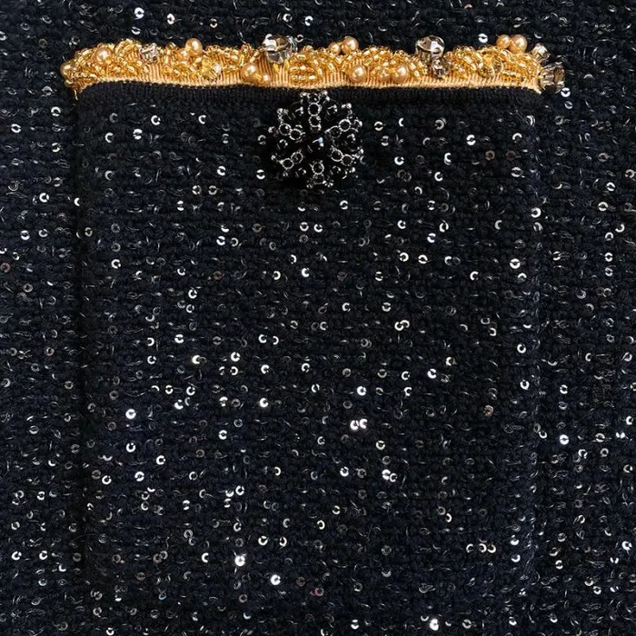 Knitwear Woman SelfPortrait Black Sequin Knit Mini Skirt Knitwear Woman SelfPortrait Black Sequin Knit Mini Skirt