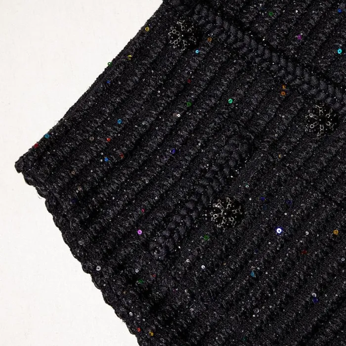 Knitwear Woman SelfPortrait Black Sequin Knit Skirt Knitwear Woman SelfPortrait Black Sequin Knit Skirt