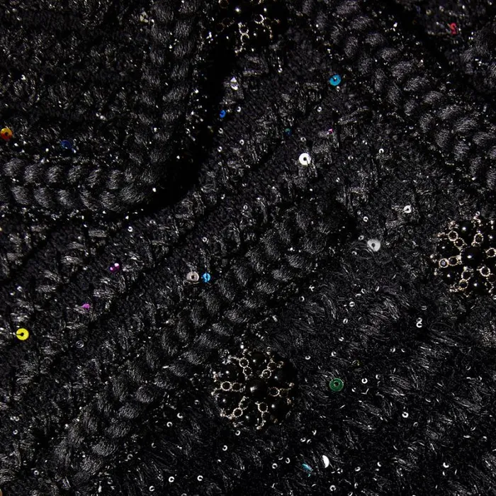 Knitwear Woman SelfPortrait Black Sequin Knit Top Knitwear Woman SelfPortrait Black Sequin Knit Top