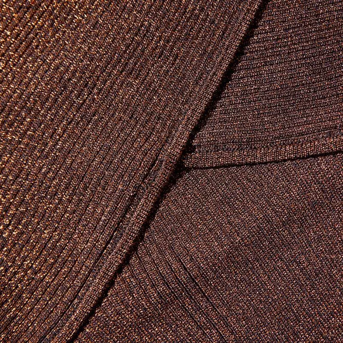 Knitwear Woman SelfPortrait Brown Lurex Knit Off Shoulder Top Knitwear Woman SelfPortrait Brown Lurex Knit Off Shoulder Top