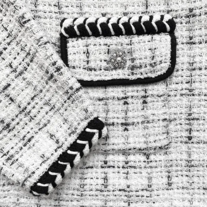 Knitwear Woman SelfPortrait Check Yarn Knit Cardigan Knitwear Woman SelfPortrait Check Yarn Knit Cardigan