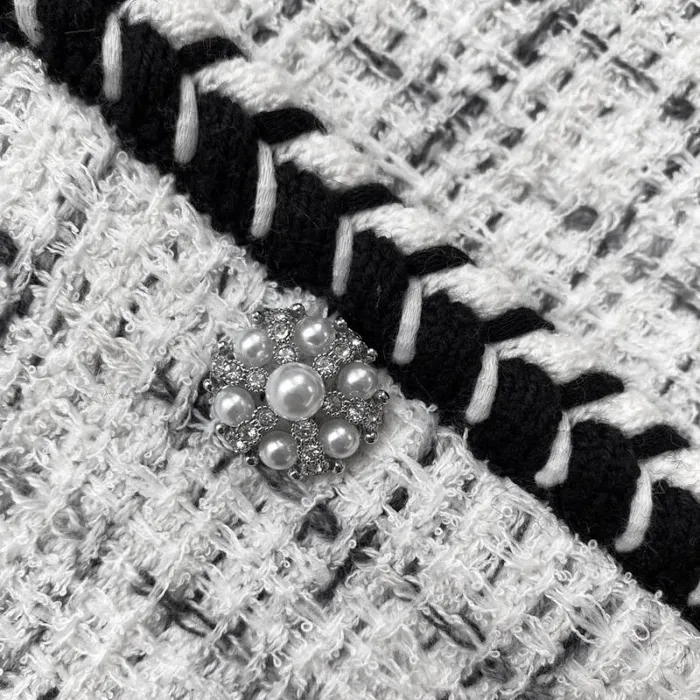 Knitwear Woman SelfPortrait Check Yarn Knit Cardigan Knitwear Woman SelfPortrait Check Yarn Knit Cardigan