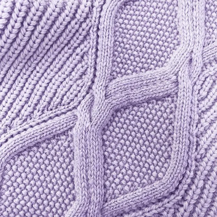 Knitwear Woman SelfPortrait Lilac Knit Cardigan Knitwear Woman SelfPortrait Lilac Knit Cardigan