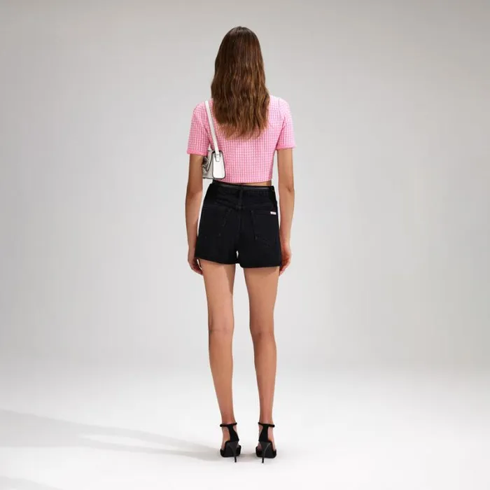 Knitwear Woman SelfPortrait Pink Lurex Knitted Top Knitwear Woman SelfPortrait Pink Lurex Knitted Top