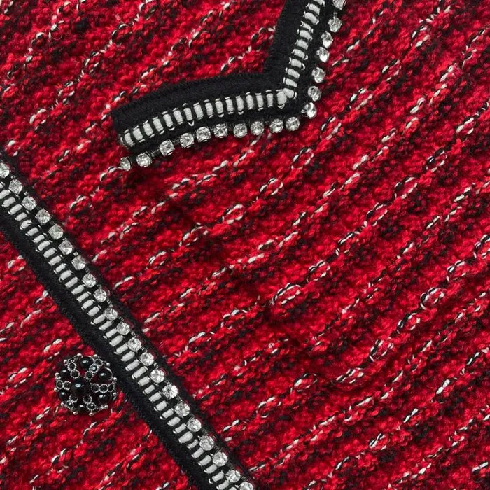 Knitwear Woman SelfPortrait Red Knit Melange Skirt Knitwear Woman SelfPortrait Red Knit Melange Skirt