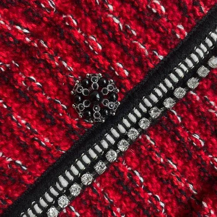 Knitwear Woman SelfPortrait Red Knit Melange Skirt Knitwear Woman SelfPortrait Red Knit Melange Skirt