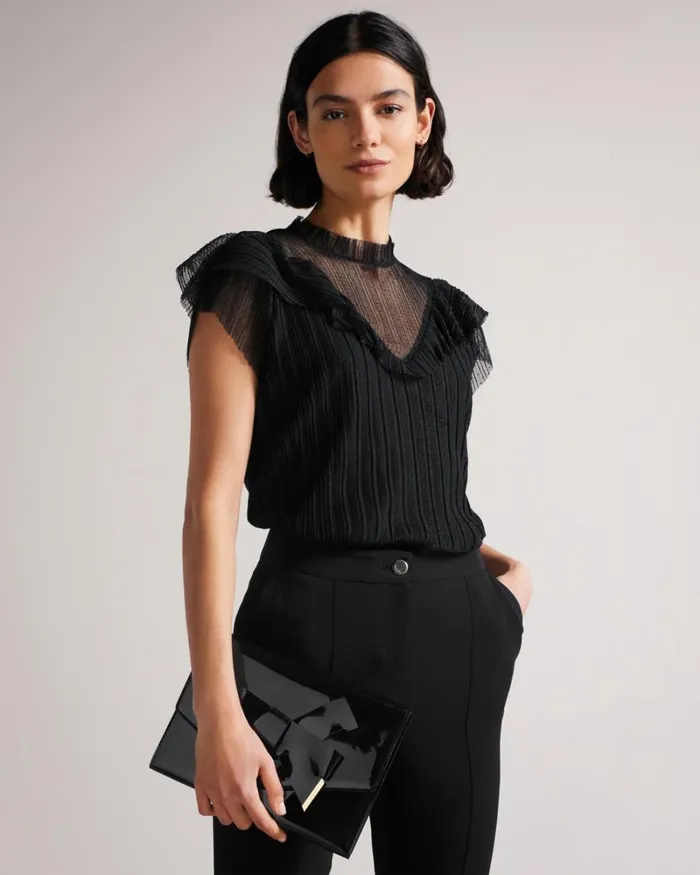 Knot Bow Envelope Pouch Black Women Ted Baker Bags Knot Bow Envelope Pouch Black Women Ted Baker Bags
