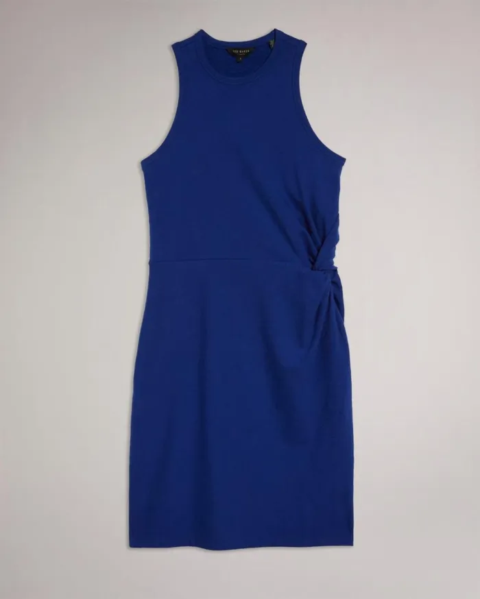 Knot Front Jersey Dress Dark Blue Women Ted Baker Dresses