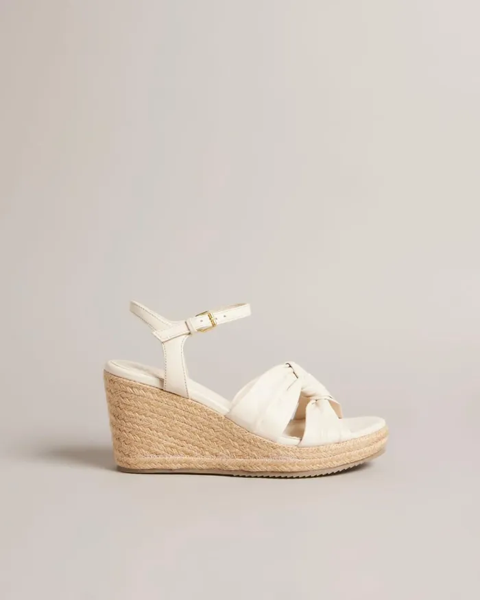 Knotted Wedge Espadrille Sandals Ivory Women Ted Baker Sandals and Sliders