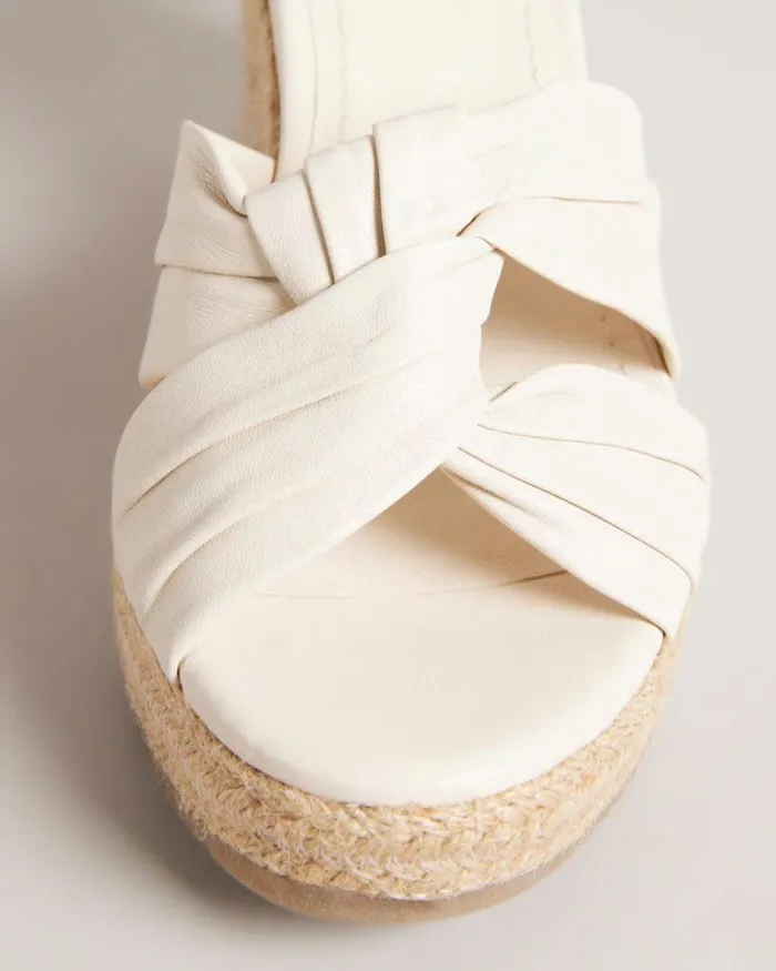 Knotted Wedge Espadrille Sandals Ivory Women Ted Baker Sandals and Sliders