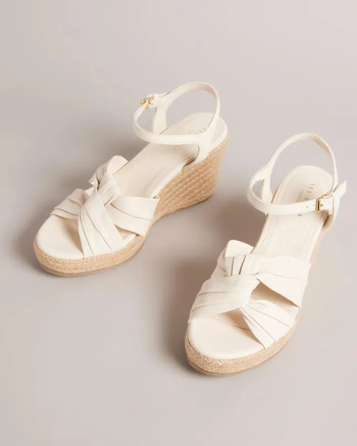 Knotted Wedge Espadrille Sandals Ivory Women Ted Baker Sandals and Sliders