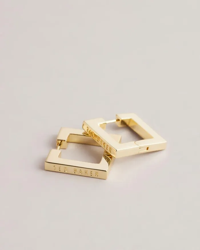 Large Square Hinge Earrings Gold Color Women Ted Baker Jewelry