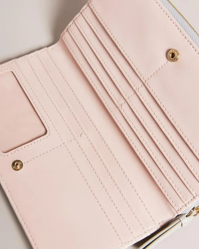 Large Zip Around Leather Purse Light Gray Women Ted Baker Wallets and Card Holders Large Zip Around Leather Purse Light Gray Women Ted Baker Wallets and Card Holders