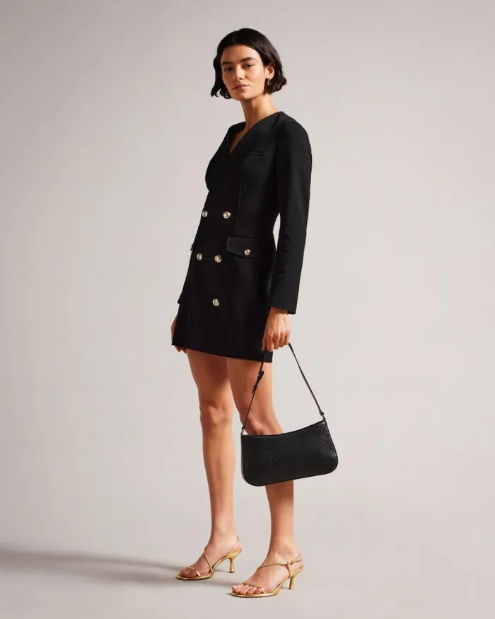 Laser Cut Magnolia Shoulder Bag Black Women Ted Baker Bags