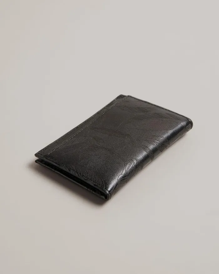 Laser Etched Leaf Card Holder Black Men Ted Baker Wallets and Card Holders Laser Etched Leaf Card Holder Black Men Ted Baker Wallets and Card Holders