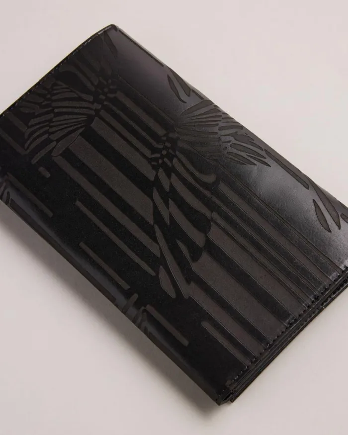 Laser Etched Leather Travel Wallet Black Men Ted Baker Wallets and Card Holders Laser Etched Leather Travel Wallet Black Men Ted Baker Wallets and Card Holders