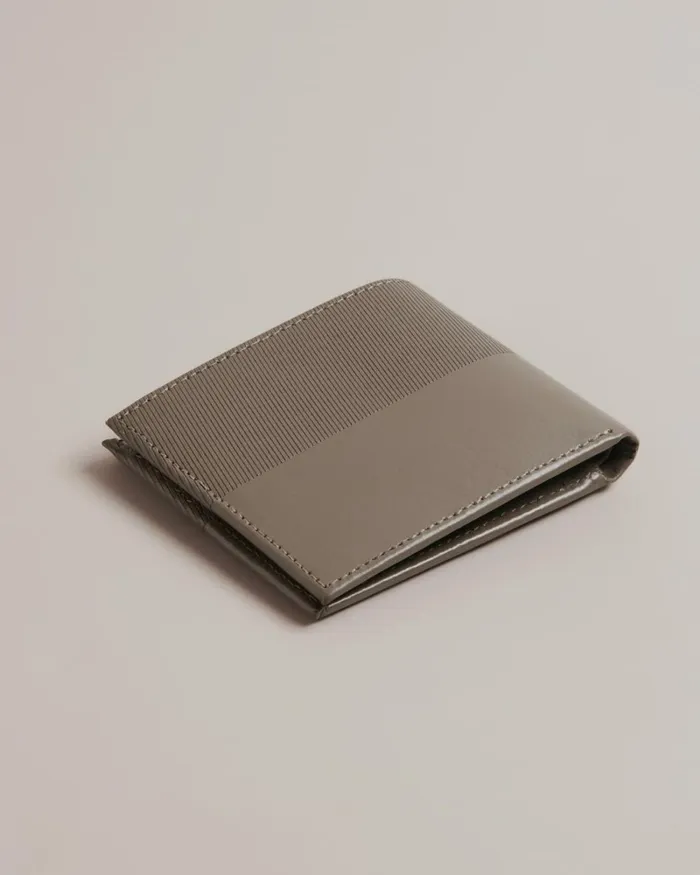 Laser Etched Stripe Bifold Wallet Charcoal Men Ted Baker Wallets and Card Holders Laser Etched Stripe Bifold Wallet Charcoal Men Ted Baker Wallets and Card Holders