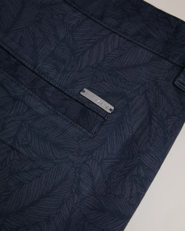Leaf Print Shorts Navy Men Ted Baker Clothing Leaf Print Shorts Navy Men Ted Baker Clothing