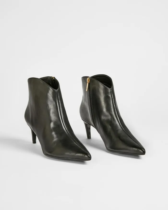 Leather 60mm Stiletto Boot Black Women Ted Baker Heels