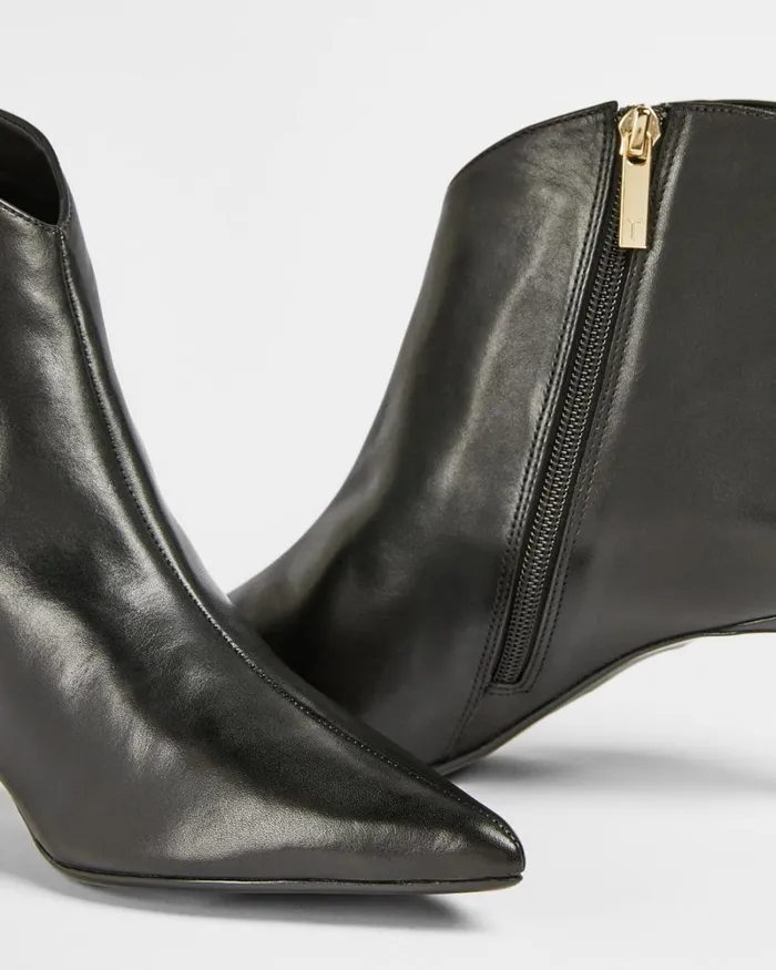 Leather 60mm Stiletto Boot Black Women Ted Baker Heels