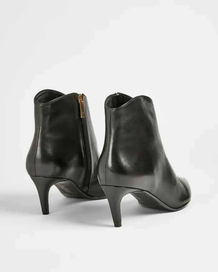 Leather 60mm Stiletto Boot Black Women Ted Baker Heels
