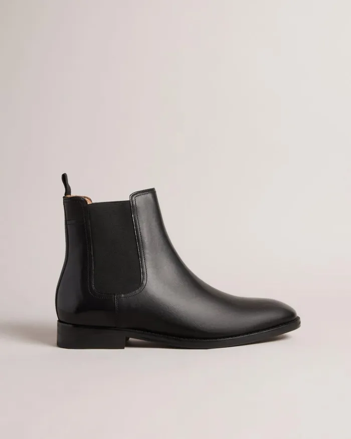 Leather Chelsea Boots Black Men Ted Baker Boots