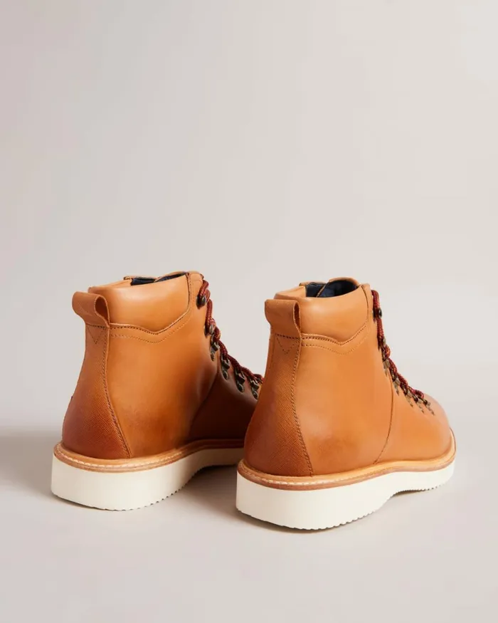 Leather Hiker Boots Tan Men Ted Baker Boots