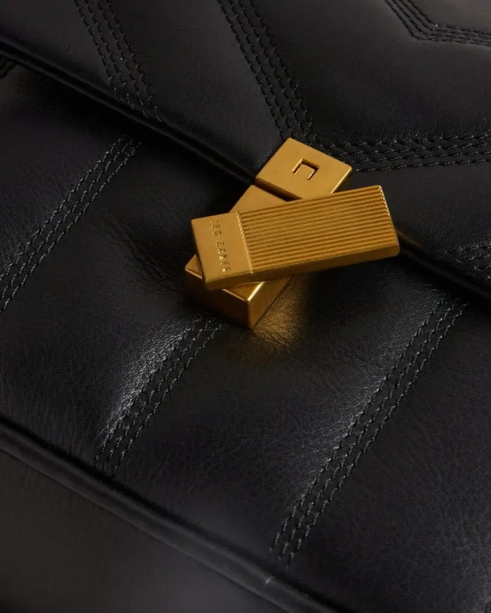 Leather Puffer Crossbody Bag Black Women Ted Baker Bags