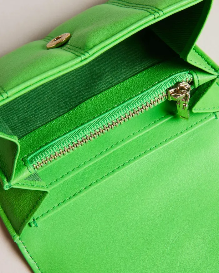 Leather Puffer Small Matinee Purse Green Women Ted Baker Wallets and Card Holders Leather Puffer Small Matinee Purse Green Women Ted Baker Wallets and Card Holders