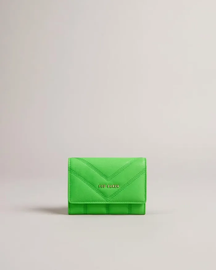 Leather Puffer Small Matinee Purse Green Women Ted Baker Wallets and Card Holders