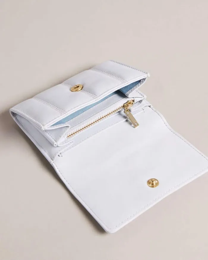 Leather Puffer Small Matinee Purse Light Blue Women Ted Baker Wallets and Card Holders